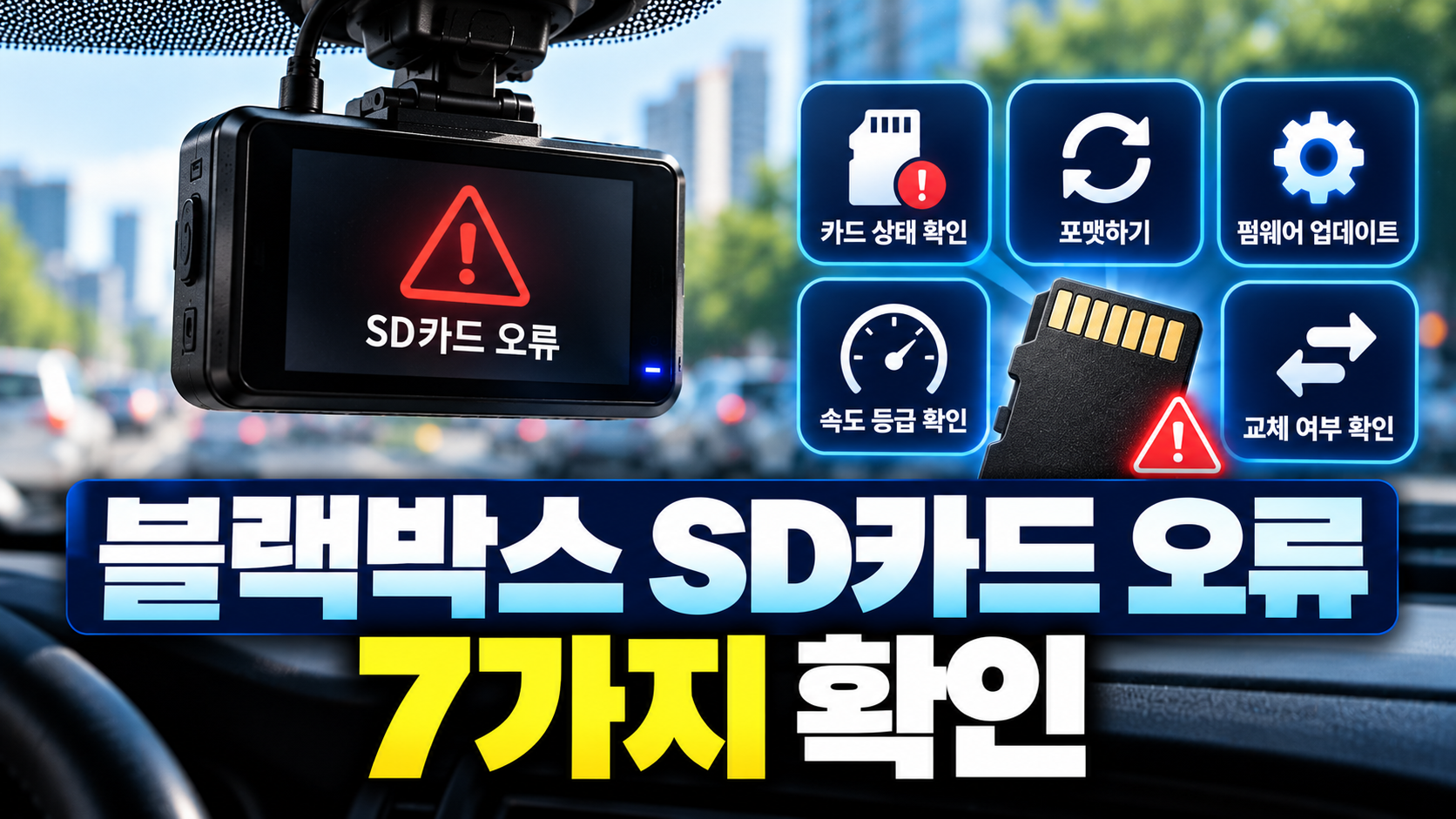 블랙박스 SD카드 오류 7가지 확인