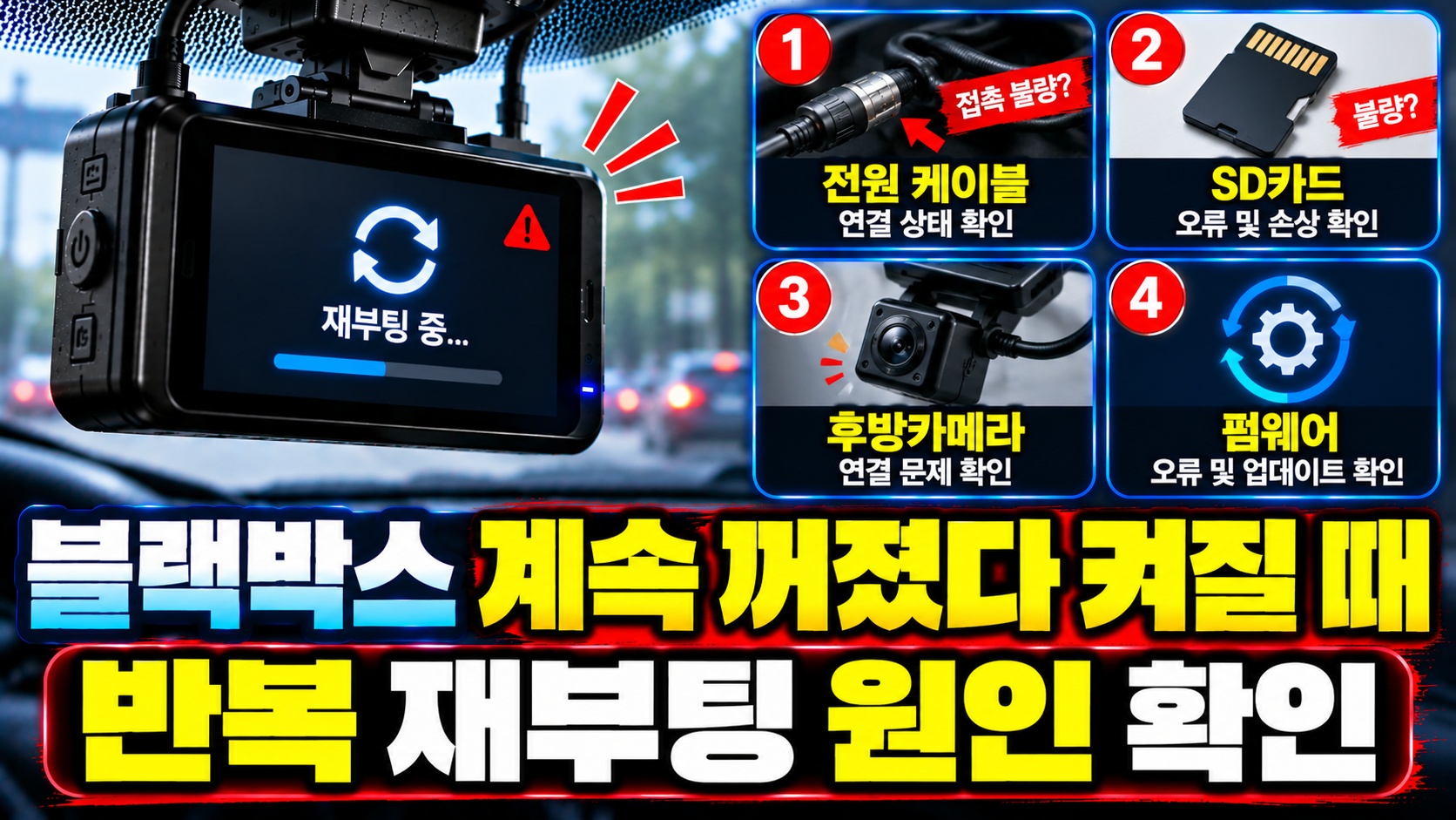 블랙박스 반복 재부팅 원인 총정리