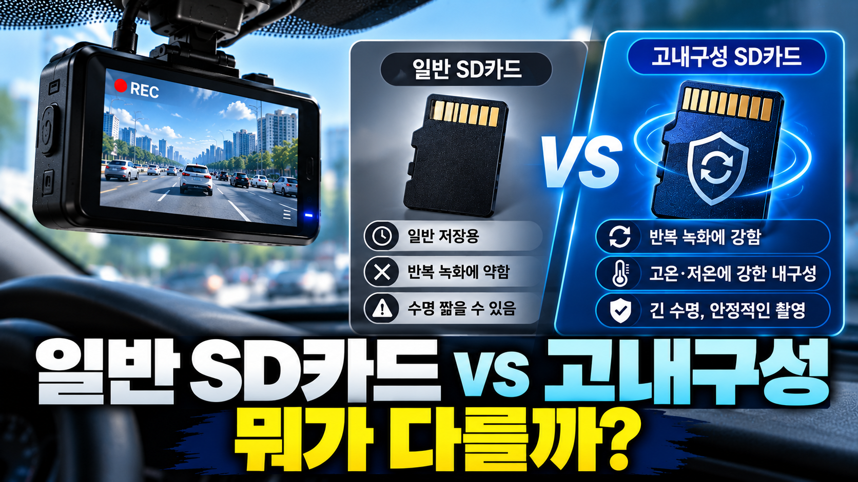 일반 SD카드 VS 고내구성 비교
